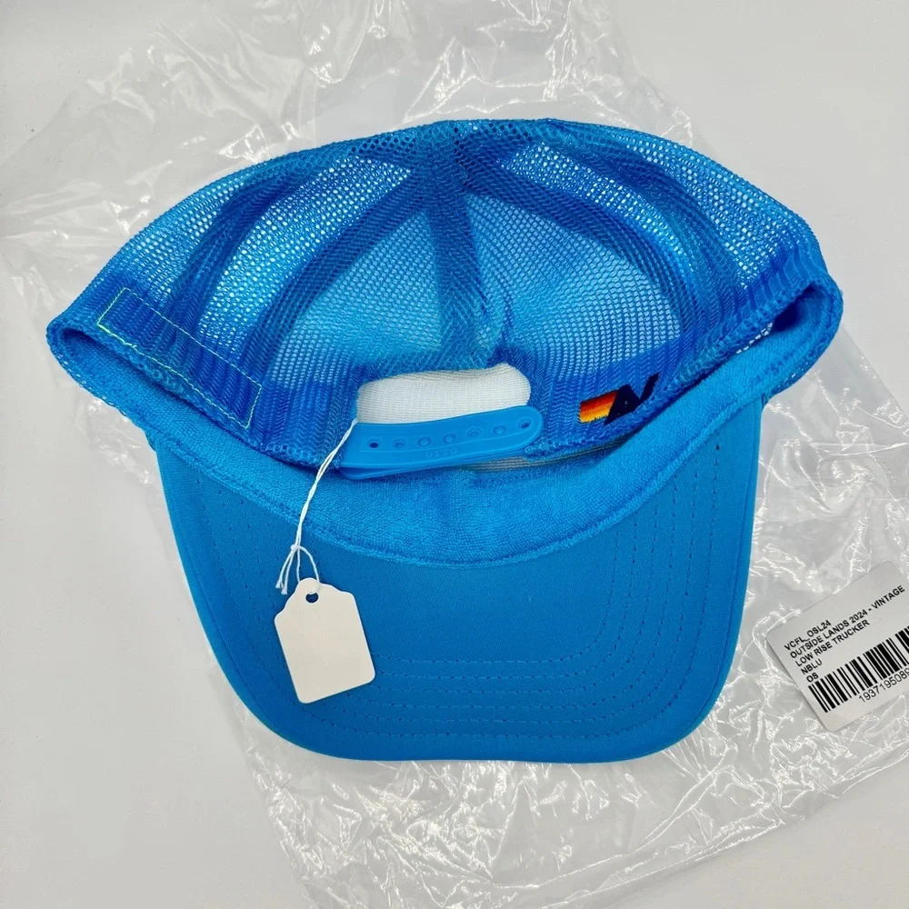 NWT Aviator Nation Outside Lands Trucker Hat in Neon blue